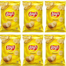 Lay’s Classic Potato Chips Snack Bags – 2.25oz Crispy Salted Potato Chips, Ready-to-Eat Crunchy Snack Pack, Pack of 6