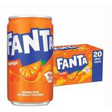Fanta Orange Soda Pop Fridge Pack Mini Cans, 7.5 fl oz, 20 Pack