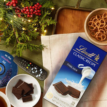Lindt 4 Bars, Classic Recipe Dark Milk Chocolate with Milk Chocolate Candy With Rich Cocoa Notes Bar 4.1oz Full Size Candy Bar