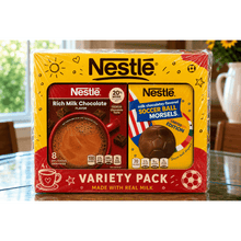 Cocoa & Baking Variety Reserve – Nestlé Variety Pack Featuring Instant Hot Cocoa Rich Milk Chocolate Flavored Mix & Toll House Milk Chocolatey Flavored Soccer Ball Baking Morsels (Pack of 2)