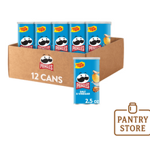 Pringles Salt & Vinegar Potato Crisps Chips, 12 Count Snack Pack, Tangy Flavor, Crunchy On-the-Go Lunch Snacks, Individually Packaged, Perfect for School, Office & Travel