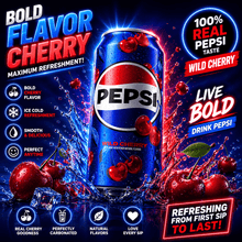 Pepsi Cola Wild Cherry Soda Pop, 1 Can