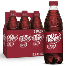 3 Pack Bottles Dr Pepper Soda Pop, 16.9 fl oz.