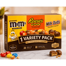 Premium Chocolate Candy Variety Pack – Peanut M&M's, Reese's Pieces & Milk Duds Assorted Chocolate Candy Gift Box, Delicious Movie Theater Favorites for Sharing, Parties, Holidays and Everyday Snacking