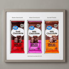 Premium Quality Dark Chocolate Bar, 3.52 oz, Milk Chocolate Bar, 3.52 oz, Milk Chocolate with Salted Toffee Bar, 3.52 oz, Variety Pack