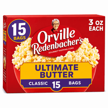 "Ultimate Butter Gourmet Microwave Popcorn by Orville Redenbacher's, 15 Count Family Pack, 3 Oz Bags"
