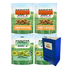 Harvest Snaps Veggie Chips Variety Pack – Zesty Ranch & Mango Chile Lime Flavored Crunchy Baked Veggie Snacks, 4-Pack (2 Bags Each Flavor)