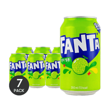 KOREA COCA COLA, 7 Packs South Korea Coca-Cola Fanta Melon Flavored Soda 11.8 fl oz/Pack
