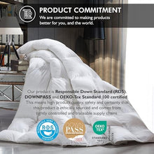 Goose Down Feather Fiber Comforter, Queen, Baffle Box, 48oz Fill, White — Complimentary Gift with $78+ Orders; If the Gift Is Out of Stock or Its Price Rises, Order Cancelled with Full Refund Before Shipment