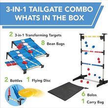 EastPoint 3-in-1 Tailgate Cornhole, Ladderball, Bottle Smash Combo Game - Blu... — Complimentary Gift with $126+ Orders; If the Gift Is Out of Stock or Its Price Rises, Order Cancelled with Full Refund Before Shipment