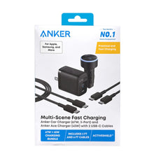 Anker 4-in-1 Bundle (45W Wall Charger, 67W Car Charger, 3' USB-C Cable, 6' USB-C Cable) - Black — Complimentary Gift with $77+ Orders; If the Gift Is Out of Stock or Its Price Rises, Order Cancelled with Full Refund Before Shipment