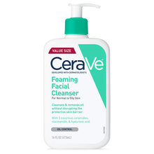 CeraVe Foaming Facial Cleanser, Face Wash for Oily Skin, 16fl oz — Complimentary Gift with $37+ Orders; If the Gift Is Out of Stock or Its Price Rises, Order Cancelled with Full Refund Before Shipment