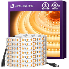 HitLights LED Strip Lights Warm White 3000K, 12V 16.4ft, UL Listed — Complimentary Gift with $86+ Orders; If the Gift Is Out of Stock or Its Price Rises, Order Cancelled with Full Refund Before Shipment