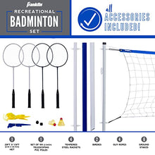 Franklin Sports Complete Badminton Net Set for 4 Players - Recreational — Complimentary Gift with $62+ Orders; If the Gift Is Out of Stock or Its Price Rises, Order Cancelled with Full Refund Before Shipment