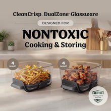 Ninja Crispi DualZone Glass Air Fryer Bone 6-in-1 2x4 Qt DD101IV2 — Complimentary Gift with $552+ Orders; If the Gift Is Out of Stock or Its Price Rises, Order Cancelled with Full Refund Before Shipment