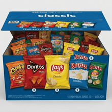 Classic Snack Chips Variety Pack, Assorted Crunchy Potato & Corn Snacks, Convenient Single-Serve Bags, 15 Count