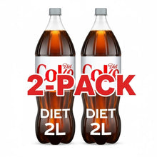 2 packs Diet Coke Diet Cola Soda Pop, 2 Liters Bottle