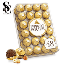 Ferrero Rocher Premium Milk Chocolate Hazelnut, 48 Count | Luxury Chocolate Gift Box | Finest Hazelnut Milk Chocolates | Gourmet Candy for Holidays, Birthdays & Special Occasions Indulge in the irresistible taste of Ferrero Rocher Premium Milk Chocolate
