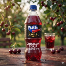 Fanta Crimson Sour Cherry Soda Pop Bottle