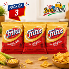 Fritos Original Corn Chips Snack Bags, Classic Crunchy Corn Snacks with Savory Flavor, Pack of 3