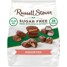 Russell Stover Sugar-Free Assorted Chocolates, 38 Pieces – Sweetened with Stevia, No Sugar Added, Gourmet Candy Gift Box