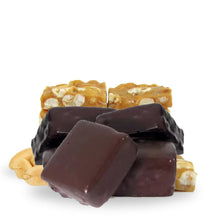 Gourmet Dark Chocolate Covered Peanut Brittle by Its Delish, English Toffee Squares | Handmade Old-Fashioned Style with Roasted Peanuts Brittle Chocolate Candy | Vegan, Kosher