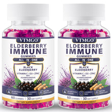 Elderberry Multivitamin Gummies, Made with Carefully Selected Black Elderberry Extract, Vitamin D3, and Seaweed, Provide a Variety of Trace Elements-Antioxidant Support & A Healthy Lifestyle.