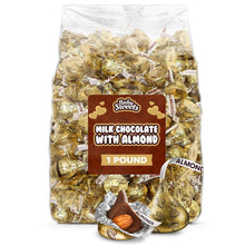 Hersheys Gold Foil Almond Milk Chocolate Kisses- 1 Pound Bag Individually Wrapped Almond-Filled Chocolates for Holidays, Candy Bowls, Gift Bags & Party Treats