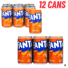 Fanta Orange Soda Pop Mini Cans, 7.5 fl oz, 12 Pack