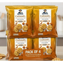 Caramel Flavored Rice Cracker Snacks, Light & Crispy, 6.04 oz Bag, Value Pack of 4