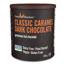 Castle Kitchen Classic Caramel Dark Chocolate Premium Hot Cocoa Mix - Winter Favorite - Dairy-Free, Vegan, Plant Based, Gluten-Free, Non-GMO Project
