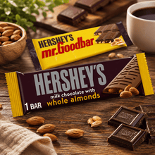 HERSHEY'S Variety Pack, Milk Chocolate with Almonds & MR. GOODBAR Chocolate with Peanuts Snack Size Bars, Individually Wrapped Chocolate Candy