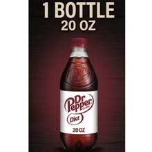 Diet Dr Pepper Soda Pop, 20 fl oz, 1 Bottles