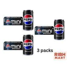 3 pack Pepsi Cola Zero Sugar Soda Pop, 7.5 fl oz, 10 Pack Mini Cans Pepsi Zero Sugar Cola Soda Pop Mini Cans, 7.5 fl oz, 10 Pack, Bold Refreshing Zero Calorie Carbonated Soft Drink, Convenient Mini Size for Parties, Lunches, Travel & Everyday Refreshment