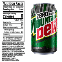 Pepsi Zero Sugar Cola Soda Pop, 12 fl oz, 3 Count+Pepsi Wild Cherry Cola Soda Pop, 12 fl. oz. Cans 3 pack+Mountain Dew Zero Sugar Citrus Soda Pop, 12 fl oz, 3 Pack Cans