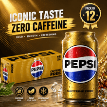 Pepsi Caffeine Free Cola Soda, 12 fl oz Cans, Pack of 12, Refreshing Soft Drink, Carbonated Beverage