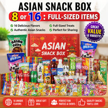 Asian Snack Gift Box | Random 8 Or 16pcs Full-Size Japanese, Korean, And Chinese Snacks, Drinks, Desserts, And Candies, Sweet, Salty, Chewy, Crispy from Around The World, Portable Small Pack, Office Snacks, Party Snacks, Japanese Snacks
