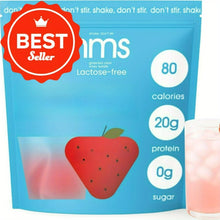 Fresh Strawberry Protein Powder Drink - Zero Sugar, Zero Lactose, No Bloating Formula. A Nutrient-rich Supplement Suitable for Men and Women (Easily Mixes with Liquids).