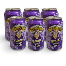 Warheads Flavored Soda Drinks 6 Cans, Choose Flavor or Variety Pack Sour Candy Inspired Soda