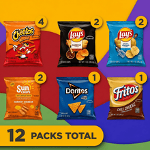Flavor Mix Chips Variety Pack – Assorted Single-Serve Snack Bags, Includes 12 Pack Classic Corn Chips, Tortilla Chips, Cheese Snacks & Potato Chips, Convenient Lunchbox, Office & Party Snacks