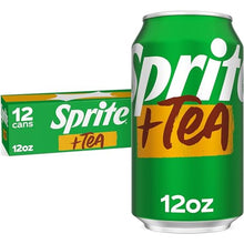 Sprite + Tea, Lemon-Lime and Tea Flavored Soda, 12 fl oz, 12 pack