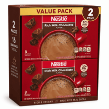 Nestlé Rich Milk Chocolate Hot Cocoa Mix Value Pack – 2 Pack (8 Envelopes Each, 16 Total Servings)