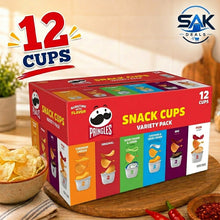 Pringles Potato Crisps Variety Pack, Assorted Flavors, Convenient Grab-and-Go Snacks.12 Count