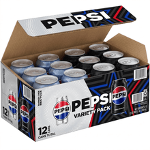 Pepsi Cola Zero Sugar Soda Pop, 12 fl oz, 12 Pack Cans + Diet Pepsi Soda Pop, 12 fl oz, 12 pack cans 6 pack each