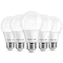 Lepro A19 E26 LED Light Bulbs 9W 800 Lumens Daylight White 5000K 5 Pack — Complimentary Gift with $55+ Orders; If the Gift Is Out of Stock or Its Price Rises, Order Cancelled with Full Refund Before Shipment