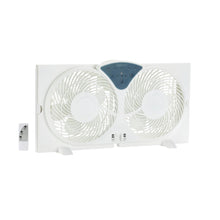 Amazon Basics Twin Window Fan, 9 Inch, White — Complimentary Gift with $132+ Orders; If the Gift Is Out of Stock or Its Price Rises, Order Cancelled with Full Refund Before Shipment