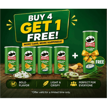5 Pack Sour Cream & Onion Potato Crisps, Lunch Snacks, 5.5 oz Canisters