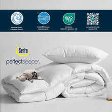 Serta Goose Feather Down Fiber Comforter King Size - Duvet Insert - Bedding Comforter 106 x 90 Inch White — Complimentary Gift with $312+ Orders; If the Gift Is Out of Stock or Its Price Rises, Order Cancelled with Full Refund Before Shipment