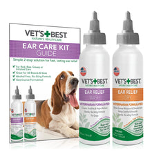 Vet's Best Dog Ear Cleaner Kit - Multi-Symptom Ear Relief - Wash & Dry Treatment — Complimentary Gift with $41+ Orders; If the Gift Is Out of Stock or Its Price Rises, Order Cancelled with Full Refund Before Shipment