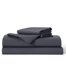 Brooklinen Luxury Sateen 4 Piece Sheet Set California King Graphite Cotton — Complimentary Gift with $369+ Orders; If the Gift Is Out of Stock or Its Price Rises, Order Cancelled with Full Refund Before Shipment